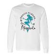 Aqua Blue Watercolor Beach Please Im A Mermaid Long Sleeve T-Shirt