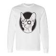 Black Metal Sphynx Cat I Pastel Goth And Death Metal Long Sleeve T-Shirt