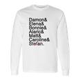 Damon Elena Bonnie Alaric Matt Caroline Stefan Long Sleeve T-Shirt