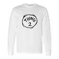 Dr Seuss Thing 2 Emblem Color Option Long Sleeve T-Shirt