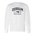 Durham North Carolina Nc Usa Vintage State Athletic Style Long Sleeve T-Shirt