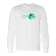 Earth Day Heartbeat Recycling Climate Change Activism Gift Long Sleeve T-Shirt