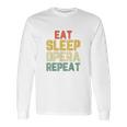 Eat Sleep Opera Repeat Singer Lover Funny Gift Vintage Long Sleeve T-Shirt