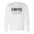 Germaphobe Flu Season Gift Social Distancing Long Sleeve T-Shirt