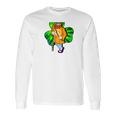 Irish Hippie Leprechaun Peace Shillelagh Guitar Beard Long Sleeve T-Shirt