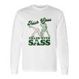 Irish Lass Full Of Sass Funny St Patricks Day Pinup Girl Long Sleeve T-Shirt