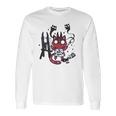 Kawaii Pastel Goth Art Devilish Cute Cat Demon Painting Long Sleeve T-Shirt