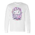 Kawaii Pastel Goth Cute And Creepy Axolotl Knife Long Sleeve T-Shirt