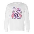 Kawaii Pastel Goth Cute Creepy Grim Reaper Cat Long Sleeve T-Shirt