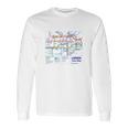 London Tourist Metro Underground Tube MapShirt British Long Sleeve T-Shirt