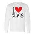 I Love Elvis Name Personalized Men Guy Bff Friend Heart Boys Long Sleeve T-Shirt