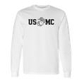 Lucky Ride Marine Corps Bull Dog Usmc Military Long Sleeve T-Shirt