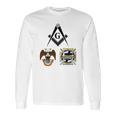 Mens Mason Scottish York Rite Masonic Black Down Long Sleeve T-Shirt