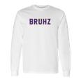 Mens Omega Gold Purple Q Psi Phi Bruhz T-Shirt Long Sleeve T-Shirt