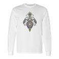 Mirrored Ornate Elephants Henna Art Long Sleeve T-Shirt