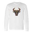 Mosaic Bull Artistic Cow Artist Painting Tee Long Sleeve T-Shirt