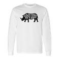 No One Needs A Rhino Horn But A Rhino Animal Rights Long Sleeve T-Shirt