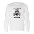 Pit Bull In A Jeep Long Sleeve T-Shirt