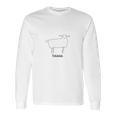 Ponypoor Tees Baaa Sheep With Logo On Back Long Sleeve T-Shirt