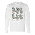 Pug Dog Wearing Face Social Distancing Gift Long Sleeve T-Shirt