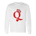 Queen Of Hearts King Of Hearts Playing Cards Deck Of Cards Long Sleeve T-Shirt