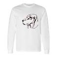 Redbone Coonhound Head Long Sleeve T-Shirt