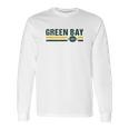 Retro Football Stripe Green Bay Football Wisconsin Green Bay Long Sleeve T-Shirt