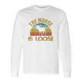 Retro Vintage Moose Is Loose Funny Moose Lover Gift Long Sleeve T-Shirt