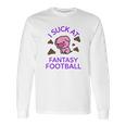 I Sck At Fantasy Football Funny Pig And Poops Loser Long Sleeve T-Shirt