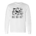 Shark Chart Conservation Funny Humor Fish Jaws Ocean Long Sleeve T-Shirt