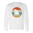 Shark Fin Retro Style Shark Long Sleeve T-Shirt