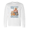 Smokey The Bear Only You Can Prevent Wild Fires Ringer Long Sleeve T-Shirt