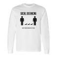 Social Distancing Dachshund Long Sleeve T-Shirt