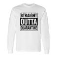 Straight Outta Social Distancing Fun Gift Long Sleeve T-Shirt