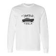 Tesla Cybertruck Truck And Logo Long Sleeve T-Shirt