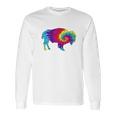 Vintage Tie Dye Bison American Buffalo Long Sleeve T-Shirt