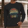 1981 Retro Vintage 41 Years Old 41St Birthday Gift Long Sleeve T-Shirt Gifts for Him