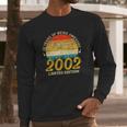 20 Years Old Bday Awesome Since 2002 Distressed 20Th Birthday Long Sleeve T-Shirt Gifts for Him