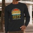 44 Years Old Bday Awesome Since 1977 - Vintage 44Th Birthday Long Sleeve T-Shirt Gifts for Him