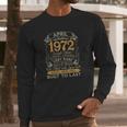 49Th Birthday Gift 49 Years Old Retro Vintage April 1972 Ver2 Long Sleeve T-Shirt Gifts for Him