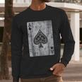 Ace Of Spades Card Gambling Poker Vintage Graphic Long Sleeve T-Shirt Gifts for Him