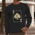 Ace Of Spades Playing Card Halloween Glam Costume Long Sleeve T-Shirt Gifts for Him