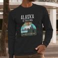 Alaska Mountain Retro Vintage Plane Bush Flying Long Sleeve T-Shirt Gifts for Him