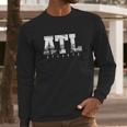 Atl Atlanta Skyline Pride Black And White Long Sleeve T-Shirt Gifts for Him