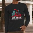 Atlanta Funny Atlanta Georgia Skyline Souvenir Long Sleeve T-Shirt Gifts for Him