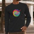 Awesome Tie Dye Nasa Logo Long Sleeve T-Shirt Gifts for Him