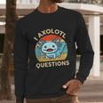 I Axolotl Questions Shirt Kids Blue Salamander Plush Axolotl Long Sleeve T-Shirt Gifts for Him