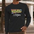 Back To The Future 8Bit Delorean Long Sleeve T-Shirt Gifts for Him