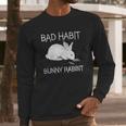 Bad Habit Bunny Rabbit Cocaine Long Sleeve T-Shirt Gifts for Him