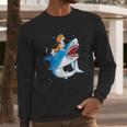 Beagle Riding Shark Jawsome Dog Lover Long Sleeve T-Shirt Gifts for Him